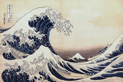"神奈川附近的波浪下" 作者 葛饰北斋
