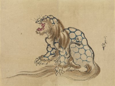 无题，c。 1890年（木版画，纸张上的墨水和颜色） 作者 葛饰北斋