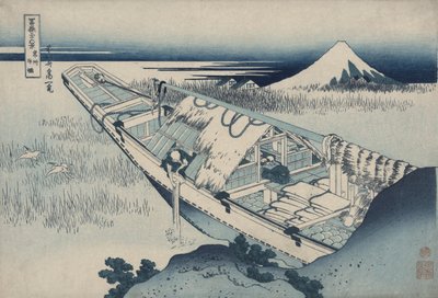 日立省牛堀，选自《富士山三十六景》系列 作者 葛饰北斋