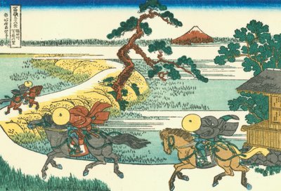 隅田川的Sekiya村，1830（木版画） 作者 葛饰北斋