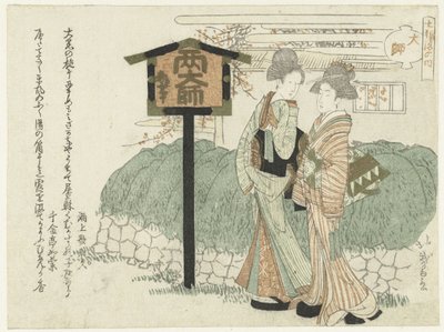 两位女士走过一面墙 作者 葛饰布亭北我