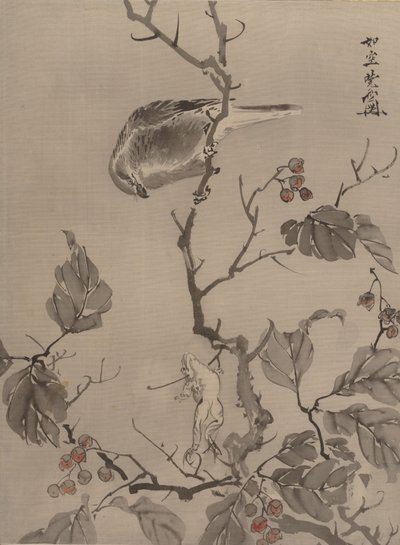 鸟和青蛙，约。 1887年。 作者 川边京菜