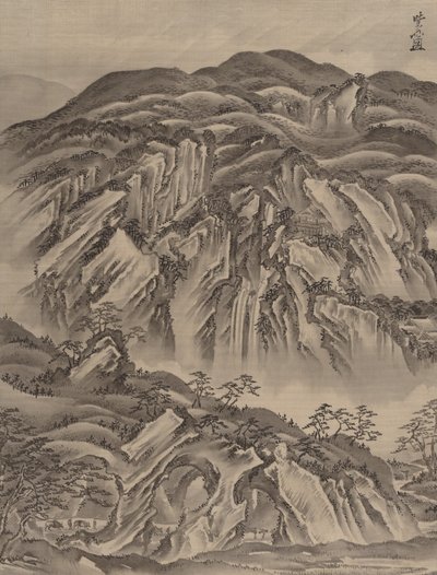 岩石景观，约。 1887年。 作者 川边京菜