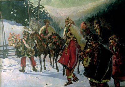 Hucul Wedding，1909 作者 卡齐米兹·西库斯基（Kazimierz Sichulski）