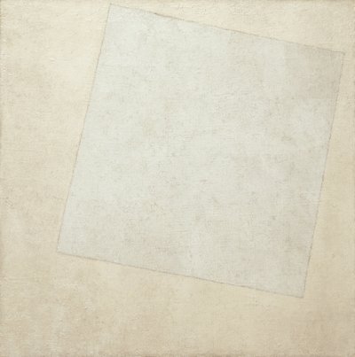 至上主义构成：怀特在白色，1918年 作者 Kazimir Severinovich Malevich