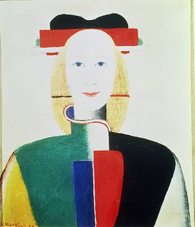 带帽子的女孩（油） 作者 Kazimir Severinovich Malevich
