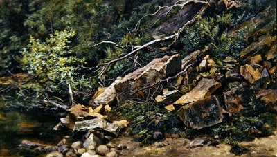 岩石的银行（布面油画） 作者 基利颈波