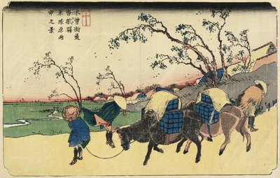 No.20：1830  -  1844年在Kustukake站附近的雨中平原的景色 作者 京西铁
