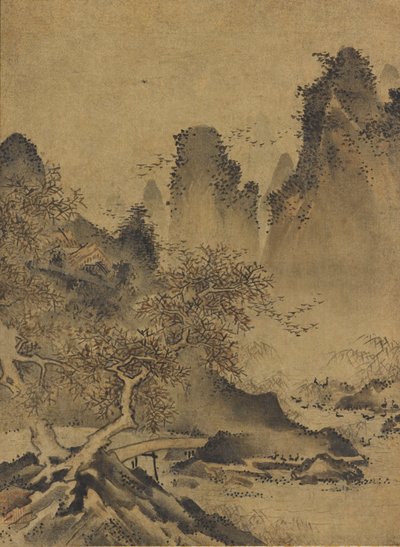 景观：山脉、溪流和桥梁 作者 正庆健子