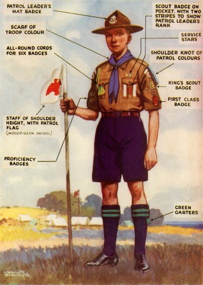 童子军制服和徽章》，1944年。 作者 肯尼斯·布鲁克斯