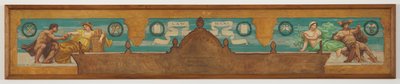 法律的统治，纽约上诉法院 Frieze "法律的统治 "中央展板研究 作者 凯尼恩·考克斯（Kenyon Cox）