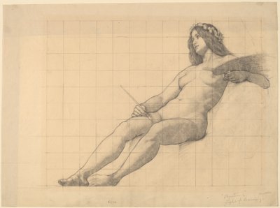 躺着的女性裸体 "绘画 "研究 作者 凯尼恩·考克斯（Kenyon Cox）