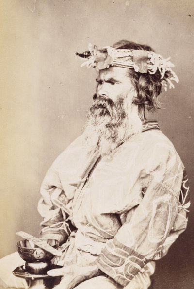 阿伊努曼，1890年代（明胶银印） 作者 田本健三