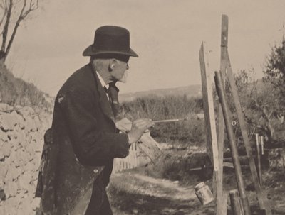 保罗-塞尚在Les Lauves的绘画，1906年。 作者 克尔·泽维尔·罗素
