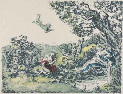 萨提尔和飞翔的丘比特 作者 克尔·泽维尔·罗素