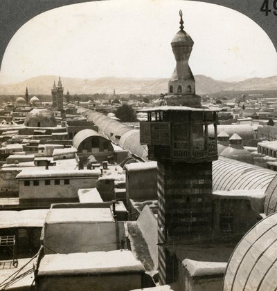 1900年代叙利亚大马士革。 作者 Keystone View公司