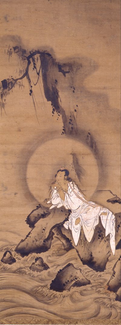 穿着白色长袍的观音（观世音菩萨） 作者 吉山民长