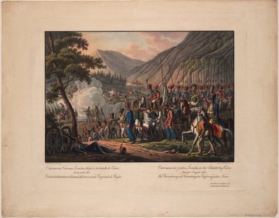 1813年8月29日，亚历山大·奥斯特曼·托尔斯泰将军在库尔姆战役中战斗，1813年8月29日 作者 Kilian Ponheimer the Elder
