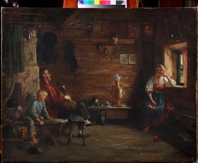 家庭田园诗 par Kirill Vikentievich Lemoch (Lemokh) (1841-1910), - 布面油画 - 私人收藏 作者 基里尔·维肯蒂耶维奇·莱莫奇