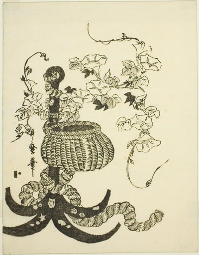 牵牛花插花（朝高） 作者 北川宇多郎