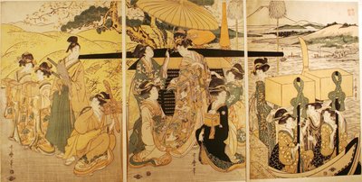在渡船码头 作者 北川宇多郎