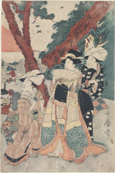新年的二见浦海滩 作者 北川宇多郎
