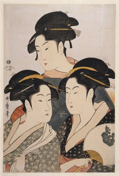 当今的三个美女Toji San Bijin 作者 北川宇多郎