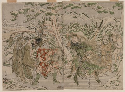 《三国演义》中的冬景c。 1790年。 作者 北川宇多郎