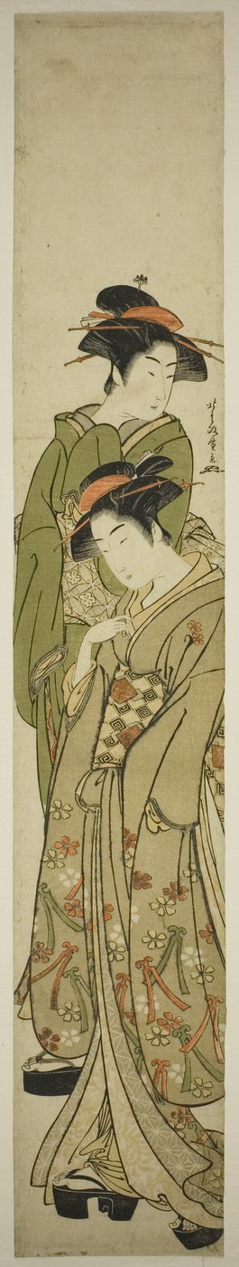 散步的两位女士 作者 北尾正信