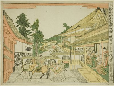 第二幕（Nidanme），选自 "忠臣库透视图（Uki-e kanadehon Chushingura）"系列 作者 北尾正好