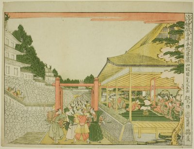 第四幕（Yondanme），选自 "忠臣库透视图（Uki-e kanadehon Chushingura）"系列 作者 北尾正好