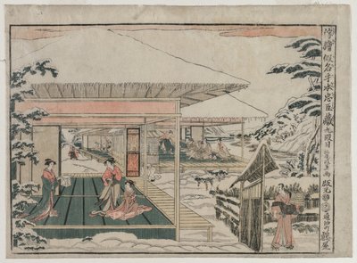 Chushingura：《忠诚宝藏阁》系列透视图中的第九幕，c。 179 作者 北尾正好