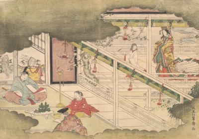 伊势物语》中的一个事件，约1790年。 作者 北尾重正