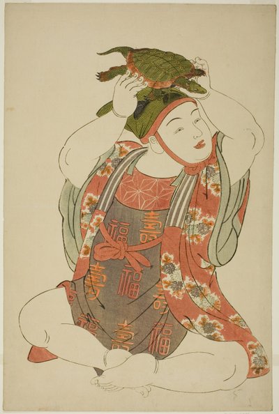 饰演七福神的未命名儿童系列中饰演朱罗神的男孩 作者 北尾重正