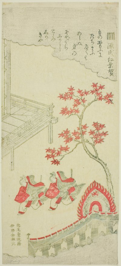 源氏物语》第七章中的 "枫之节"（Momiji no ga）。 作者 北尾重正