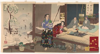 退休后的中村雄之助（木刻版画，纸上水墨和色彩） 作者 小林清史