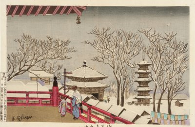 Der Tempel Sensoji im Schnee 作者 小林清史
