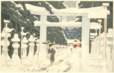 上野东照宫的大雪 作者 小林清史