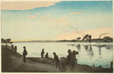 Ishihara-Brücke von den Ufern des Sumida-Flusses aus gesehen 作者 小林清史