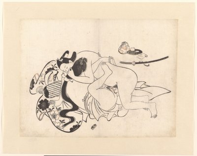 亲密缠绵的恩爱夫妻 作者 Kiyonobu (I) , 鸟居