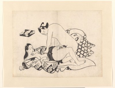 亲吻亲热的情侣 作者 Kiyonobu (I) , 鸟居