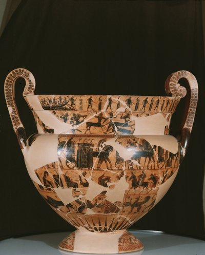 弗朗索瓦花瓶，由埃尔戈蒂莫斯（fl.575-560 BC）制作，约公元前570年（陶瓷）。 作者 克莱蒂亚斯（Kleitias）
