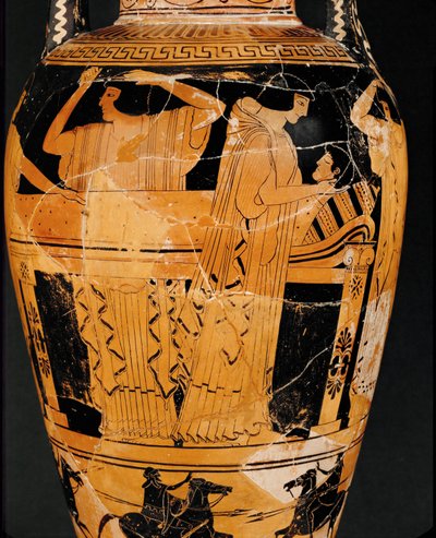 原形，尸体的铺设...... 作者 鞘翅目画家（fl.Cleophrades Painter）（fl.500475 BC）