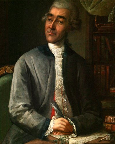 作家瓦西里-格里戈里耶维奇-鲁班的肖像，1742-1795，1786。 作者 克利佩科夫