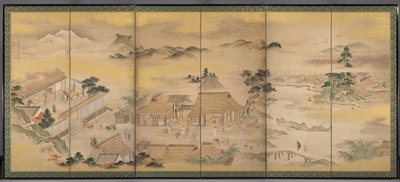 春秋农耕 秋天，1700年代。 作者 数国