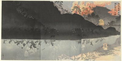 我精锐部队占领台湾附近的澎湖列岛 Seiei naru wagagun 台湾 Bokoto o senryo suru no zu （物体上的标题） 作者 小林清一