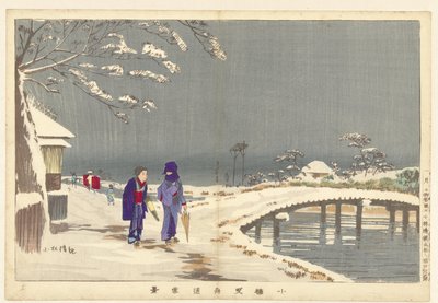 光梅曳船的雪景
Koume Hikifunedo sekkei（物体上的标题） 作者 小林清一