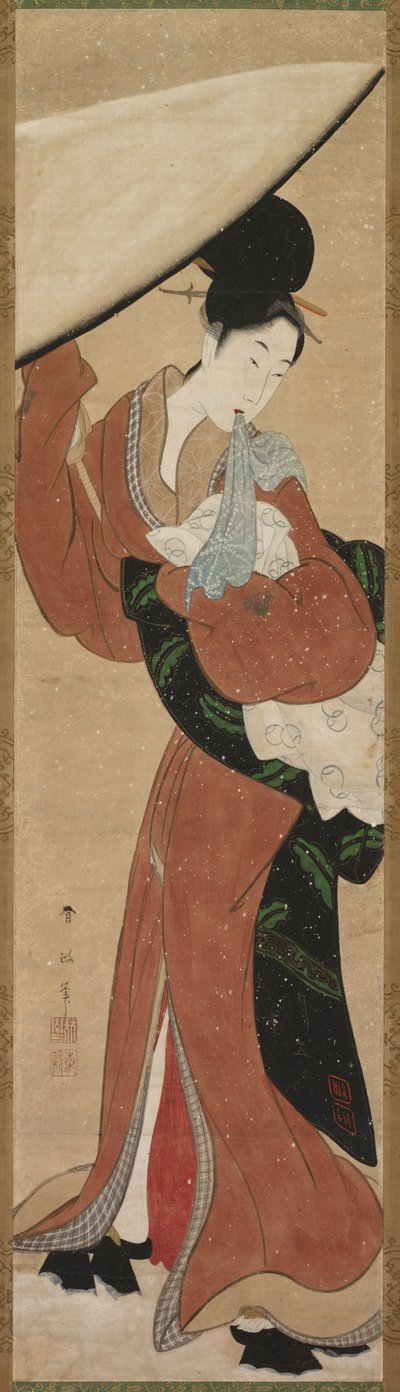 撑伞女士 作者 小井川春政