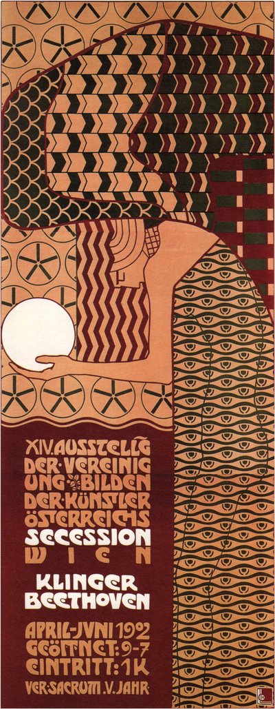 1902年维也纳脱离国家展览的海报 作者 Koloman Moser