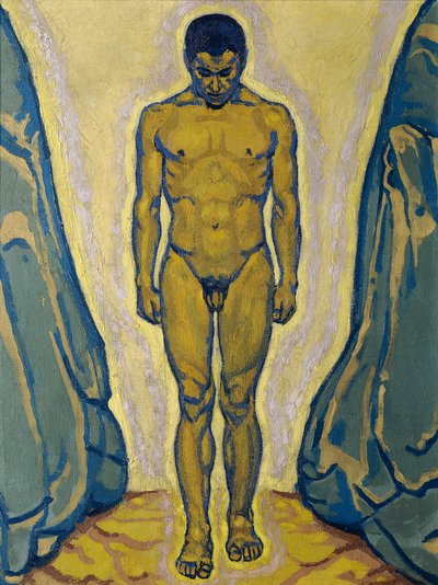 站在岩石间的男性裸体，约1915年。 作者 科洛曼·莫泽（Koloman Moser）